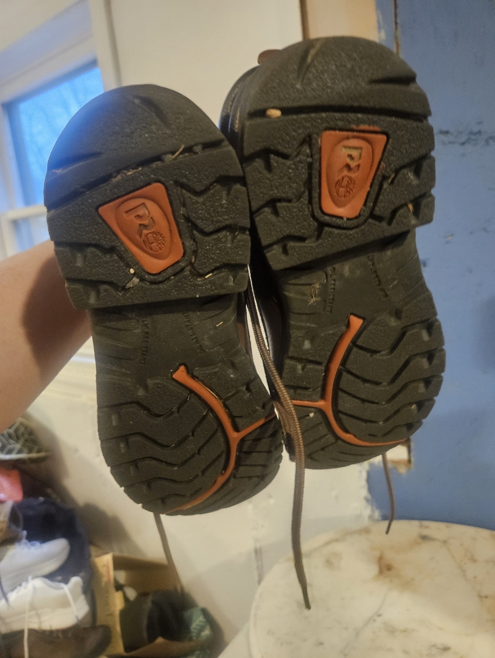 Timberland Pro Titan 6" Safety Toe Boots Womens 8 Wide (Mens 6W) Brown Work - Picture 5 of 6